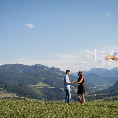 Hochzeitsantragsbanner - eine schöne Überraschung