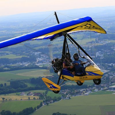 Das Trike über dem Traunviertel